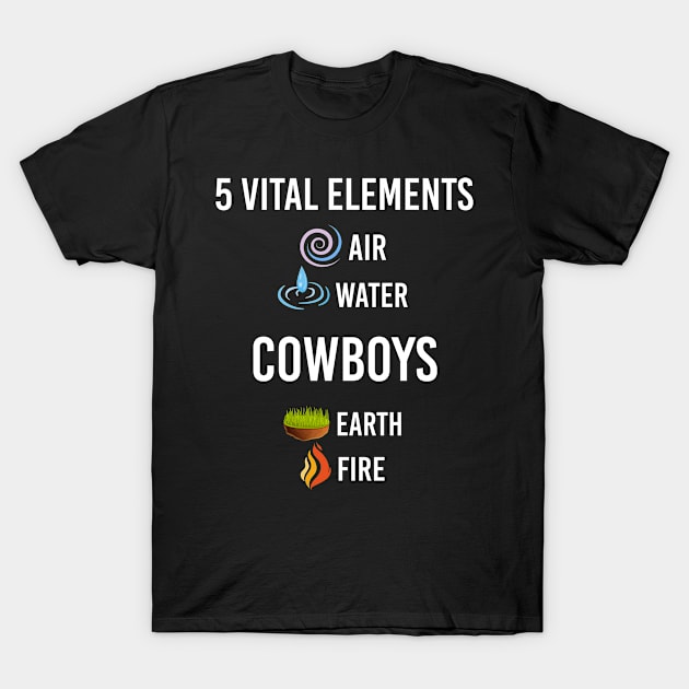 5 Elements Cowboys Cowboy T-Shirt by Happy Life